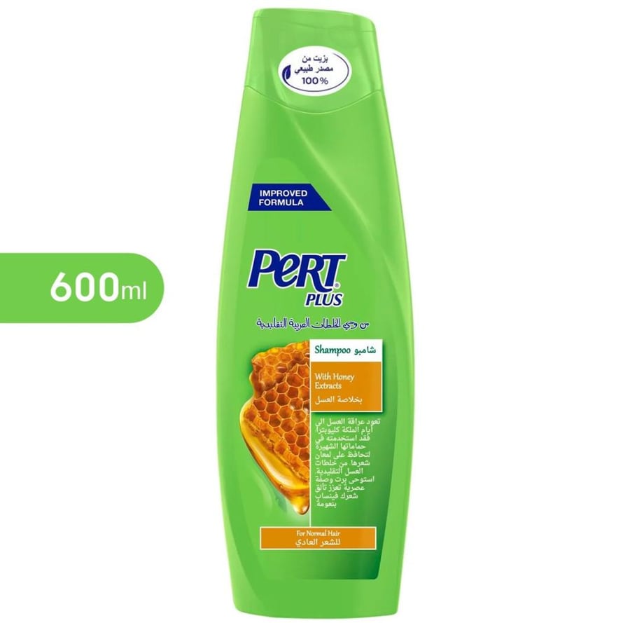 برت بلس شامبو شعر بخلاصة العسل للشعر العادي 600 مل pert plus honey shampoo