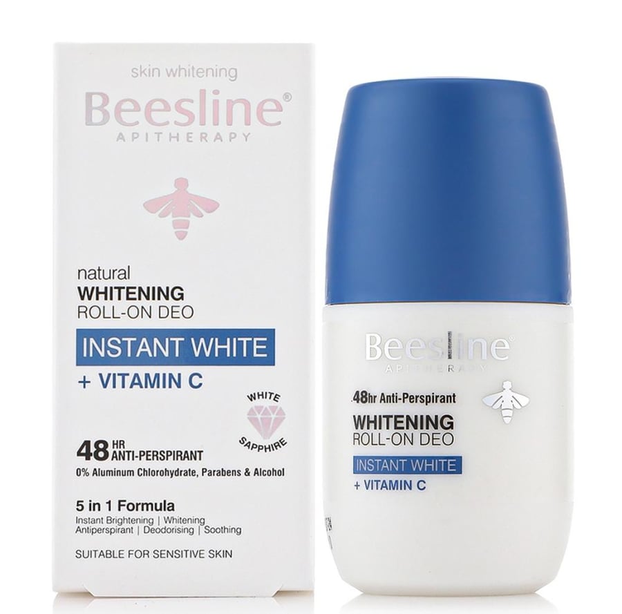 بيزلين مزيل الرائحة لتفتيح البشرة انارة فورية 50 مل BEESLINE NATURAL WHITENING ROLL ON DEO INSTANT WHITE VITAMIN C