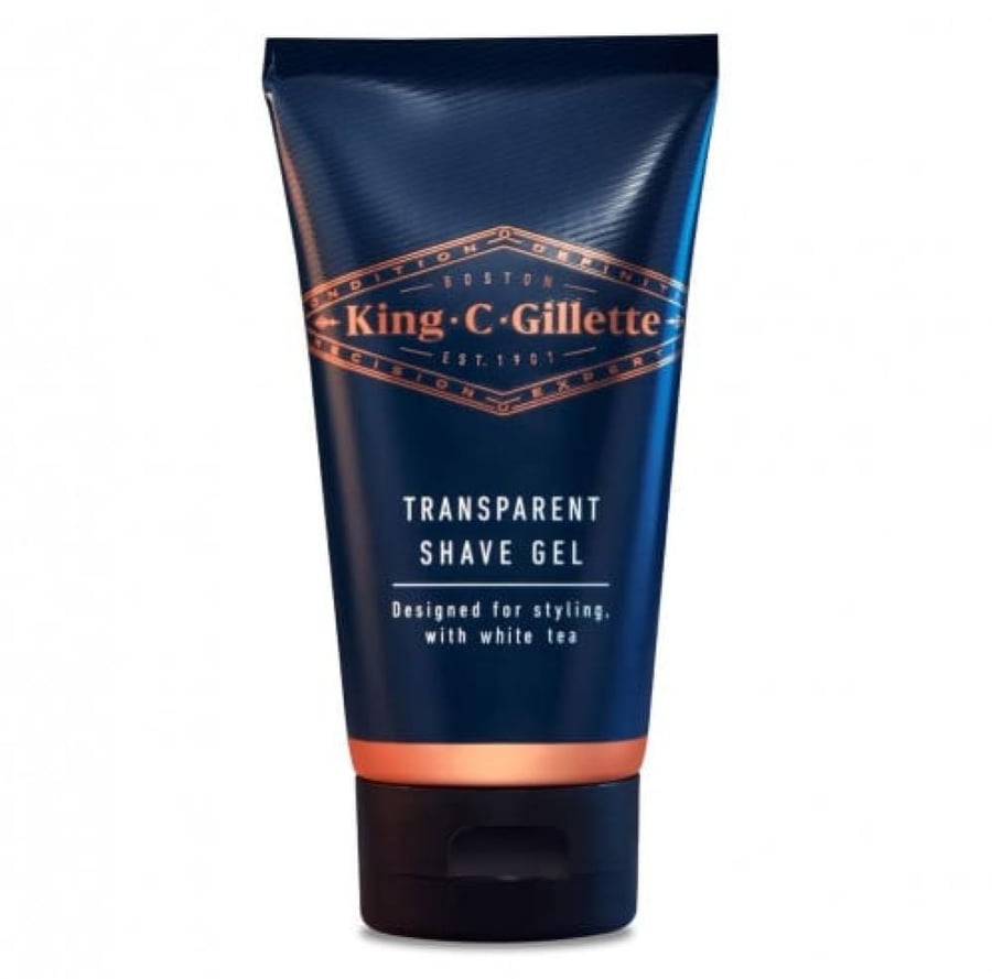 كينج سي جيليت جل حلاقة شفاف العناية بالوجه واللحية king c gillette transparent shave gel 150m