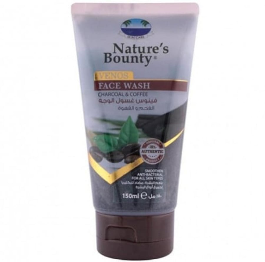 ناتشورس باونتي فينوس غسول الوجه بالفحم والقهوة 150 مل natures bounty venos face wash charcoal and coffee