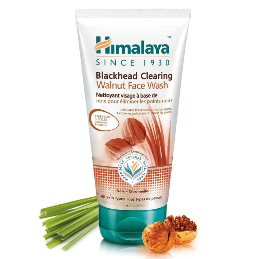 هيمالايا غسول الجوز للوجه لإزالة الرؤوس السوداء 150 مل HIMALAYA BLACKHEAD CLEARING WALNUT FACE WASH