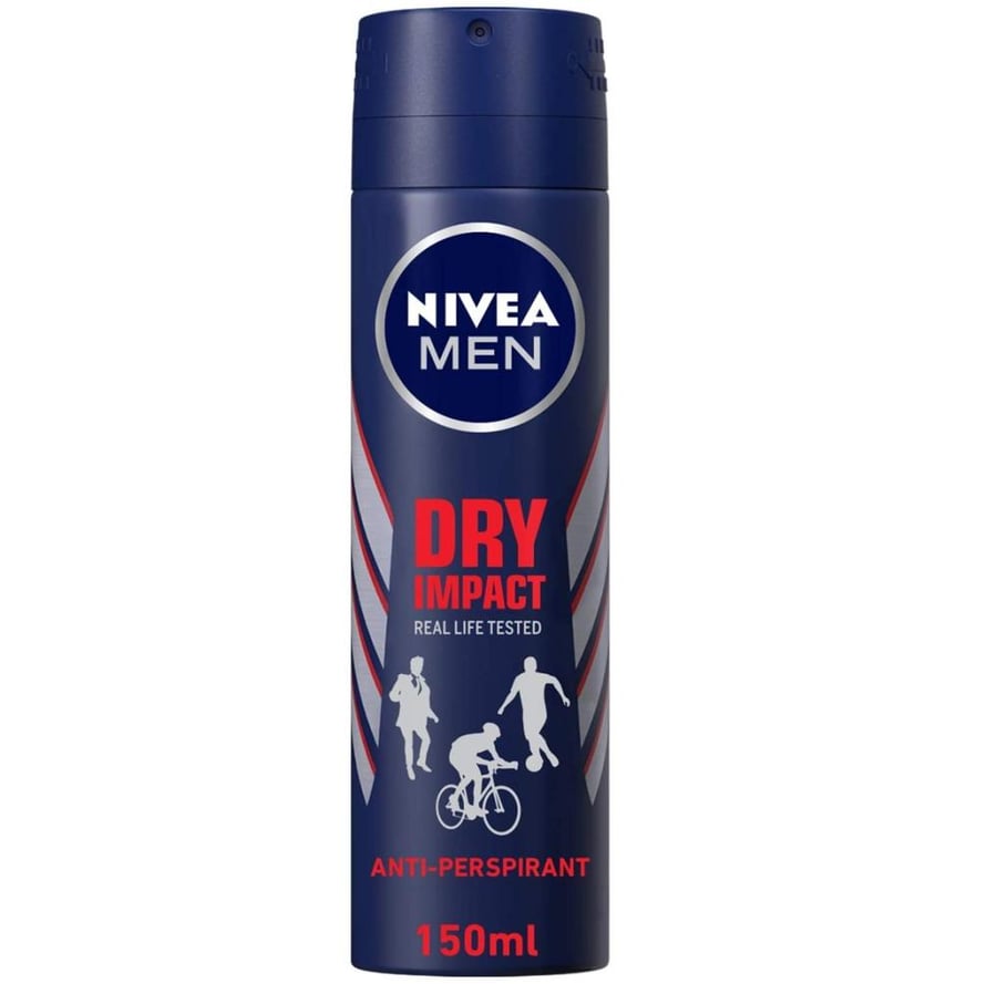نيفيا مان بخاخ داري امباكت مضاد التعرق للرجال 150 مل NIVEA ANTI PERSPIRANT DRY IMPACT DEODORANT