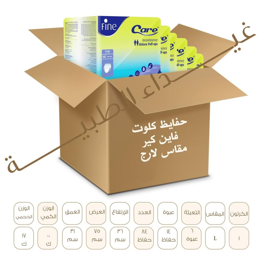 حفايض كلوت فاين كير fine care للبالغلين   L