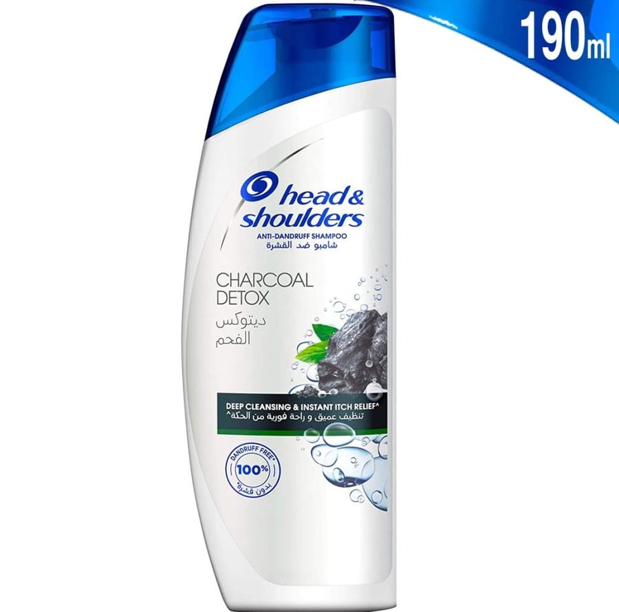 شامبو هيد آن شولدرز ديتوكس الفحم راحة فورية من الحكة 400 مل head and shoulders anti dandruff shampoo charcoal detox