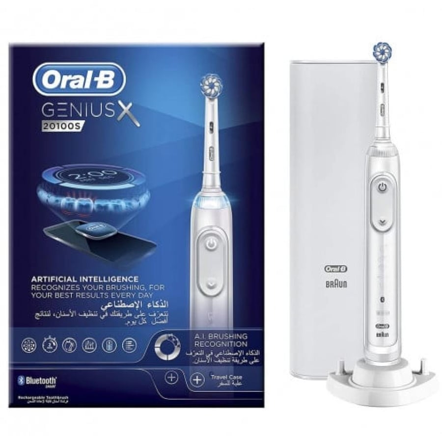 جهاز اورال بي فرشاة أسنان قابل للشحن من أورال بي جينيوس اكس BRAUN ORAL B GENIUS X 20100S