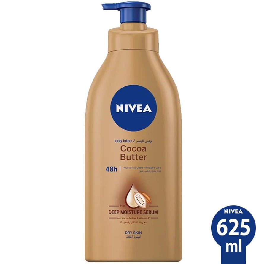 نيفيا لوشن جسم بزبدة الكاكاو وفيتاميــEــن 625 مل NIVEA BODY LOTION COCOA BUTTER 48H
