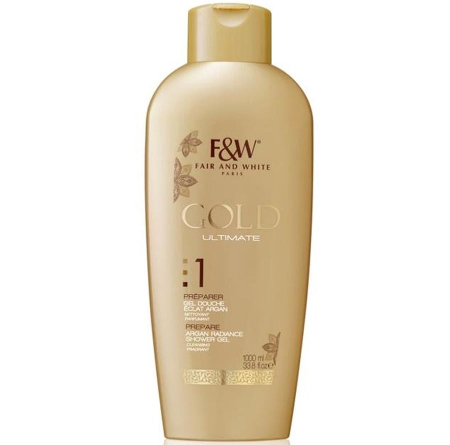 سائل استحمام فاير اند وايت بخلاصة زيت الارجان 1000 مل F W FAIR AND WHITE PARIS GOLD ULTIMATE SHOWER GEL