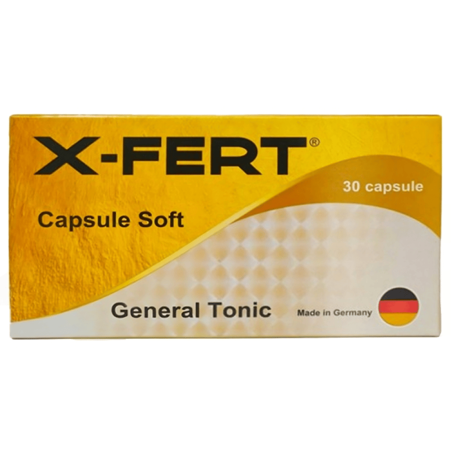 كبسولات إكس فيرت  X FERT  الجيلاتينية مقوي عام لزيادة النشاط والطاقة  صناعة ألمانية    30 كبسولة