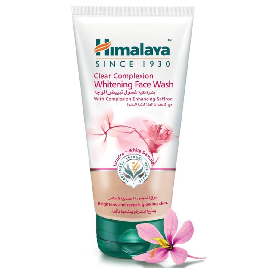 هيمالايا غسول تبييض الوجه لبشرة نقية مع الزعفران المعزز لبنية البشرة 150 مل HIMALAYA CLEAR COMPLEXION WHITENING FACE WASH