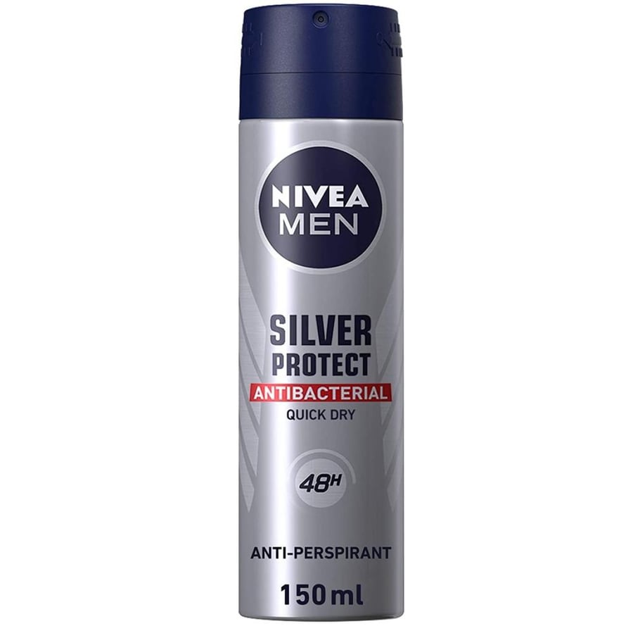 نيفيا مان بخاخ مزيل عرق سيلفر بروتيكت مضاد التعرق للرجال 150 مل NIVEA ANTI PERSPIRANT SILVER PROTECT ANTIBACTERIAL