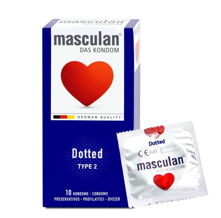 ماسكولان محبب دوتيدcondoms masculan dotted واقيات ذكرية حميمية 10 كيس