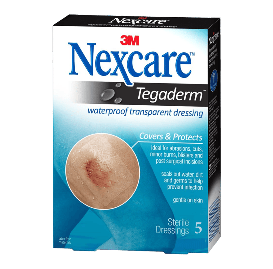 نيكس كير nex care tegaderm waterproof transparent dressing ضمادات شفافة عازلة للماء قطـ 5 ـعة T1012