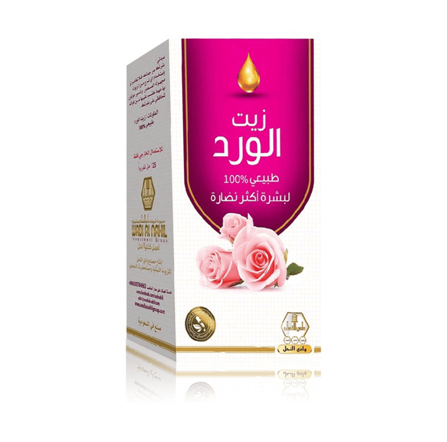 وادي النحل زيت الورد الطبيعي 125 مل