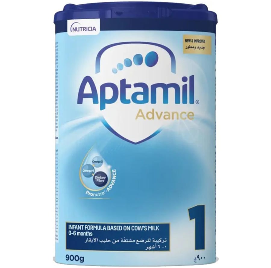 حليب اطفال ابتاميل ادفانس رقم 1   900 جرام nutricia APTAMIL WITH PRONUTRA INFANT FORMULA