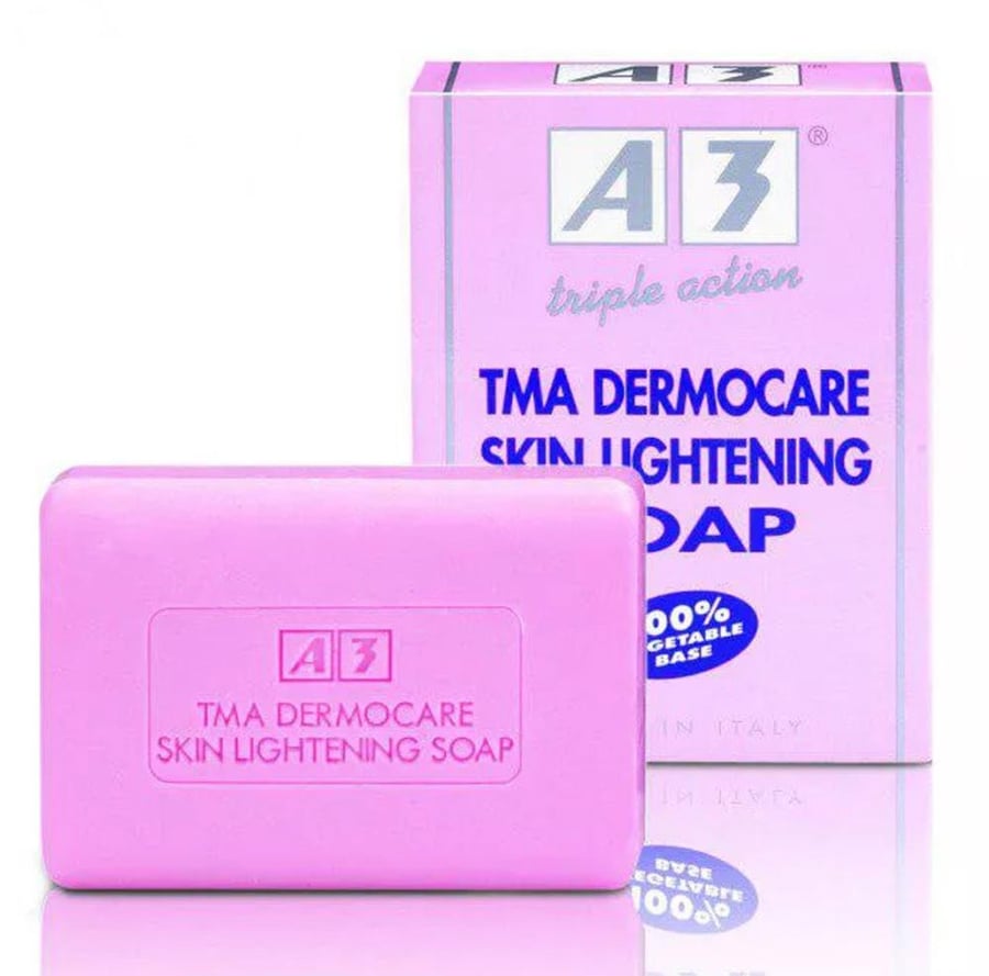 صابون مبيض للبشرة تريبل اكشن مفعول ثلاثي 100جرام TRIPLE ACTION TMA DERMOCARE SKIN LIGHTENING SOAP