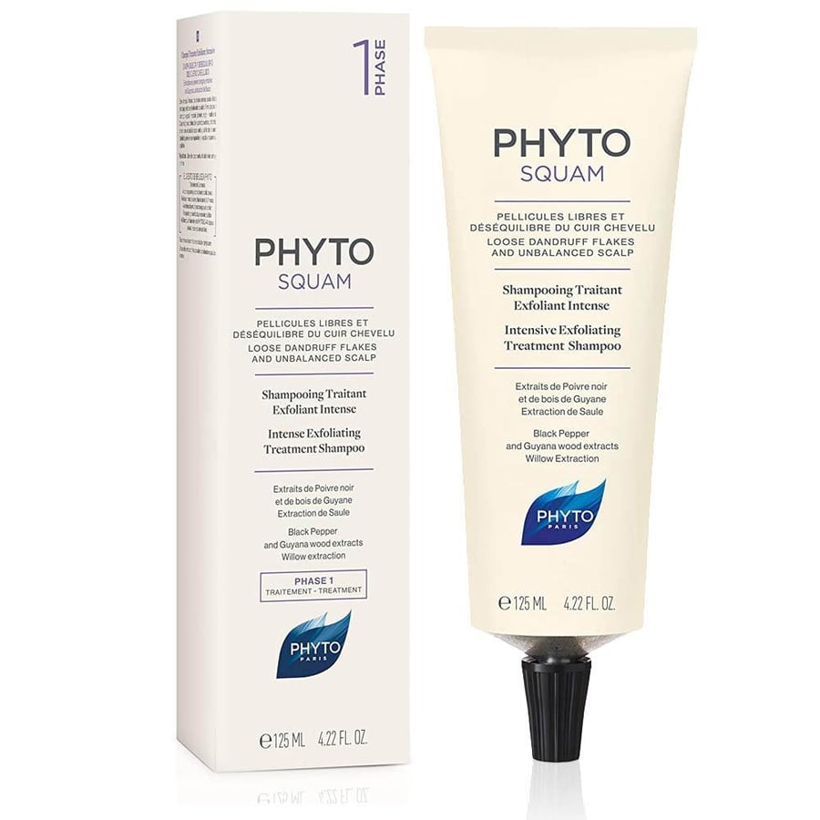 فيتو باريس اسكوام شامبو مقشر للعناية بقشرة الشعر 125مل phyto squam shampooing traitant exfoliant intense