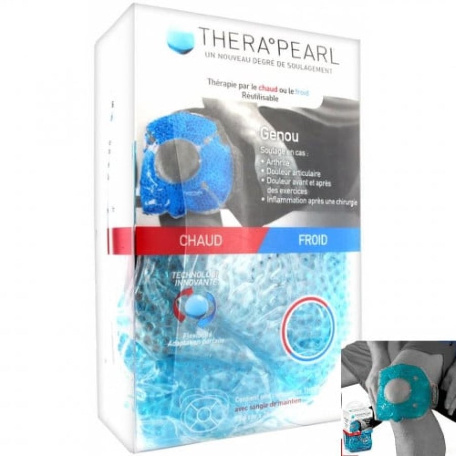 كمادة حبيبات الجل حار وبارد للركبة thera pearl knee wrap with strap hot and cold
