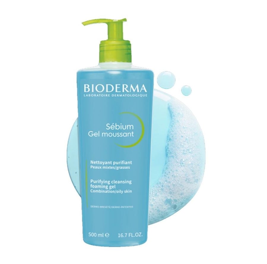 بايوديرما غسول البشرة الدهنية والمختلطة 500مل BIODERMA SEBIUM GEL MOUSSANT