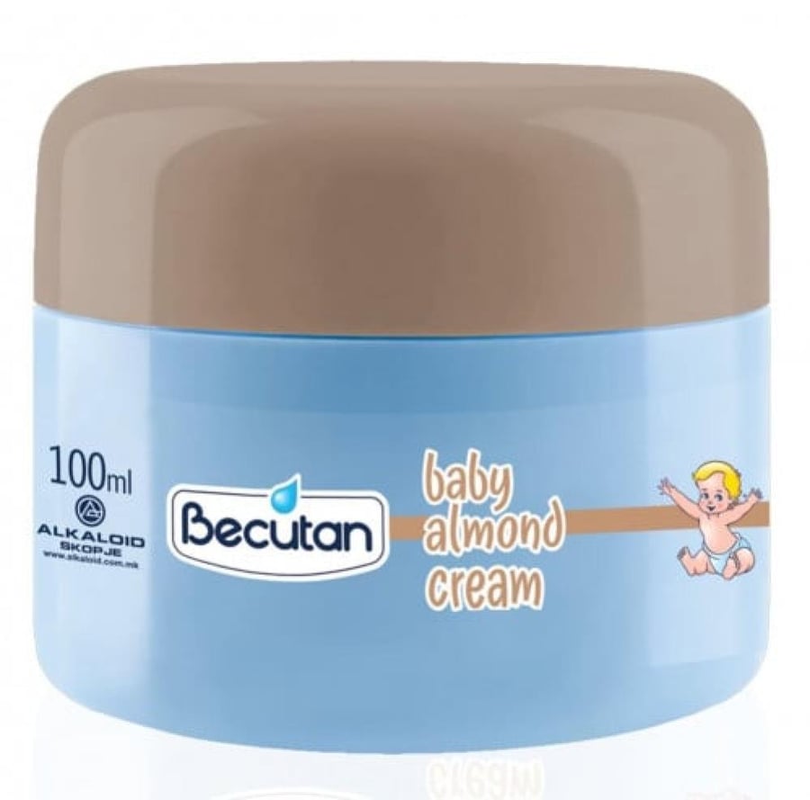 بيكوتان كريم ترطيب للاطفال كريم اللوز تركيبة خفيفة ومضادة للحساسية 100 مل BECUTAN BABY ALMOND CREAM