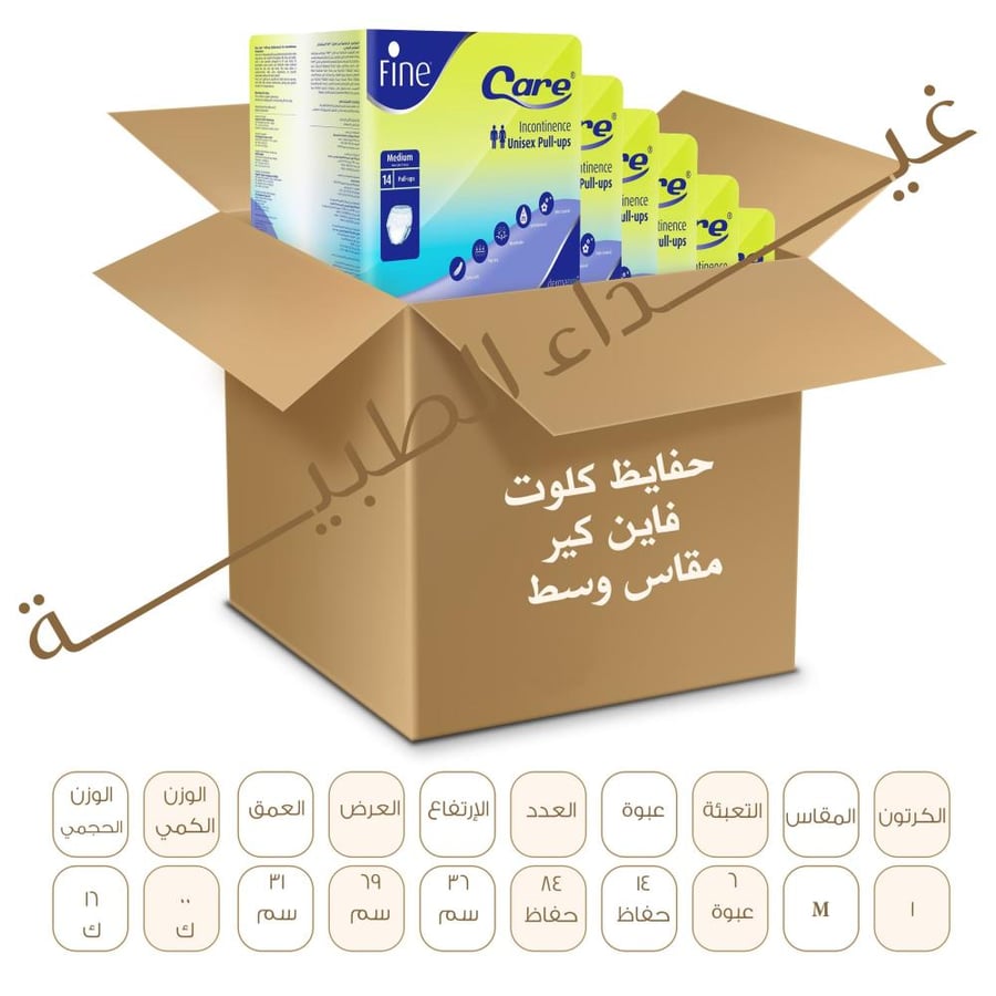 حفايض كلوت فاين كير fine care للبالغلين   M