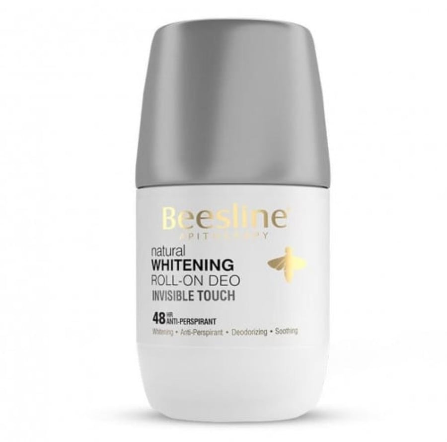 بيزلين رول اون مزيل الرائحة الطبيعي لتفتيح البشرة لمسة خفية 50 مل BEESLINE APITHERAPY NATURAL WHITENING ROL ON DEO INVISIBLE TOUCH