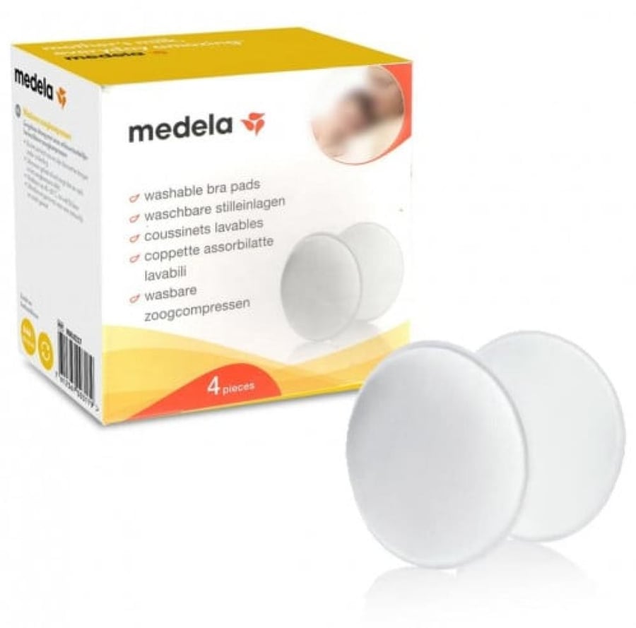 ميديلا حفاضات صدر 4 قطع medela Safe Dry Washable bra pads