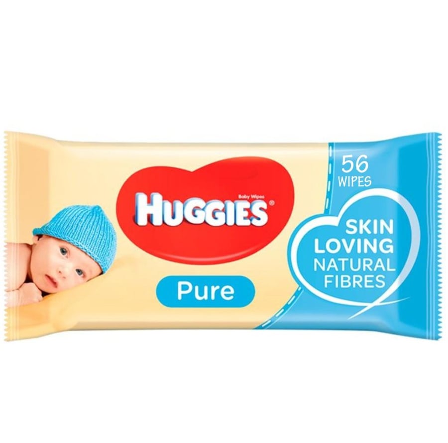 هجيس بيور مناديل مبللة للاطفال 56 منديل HUGGIES PURE WIPES
