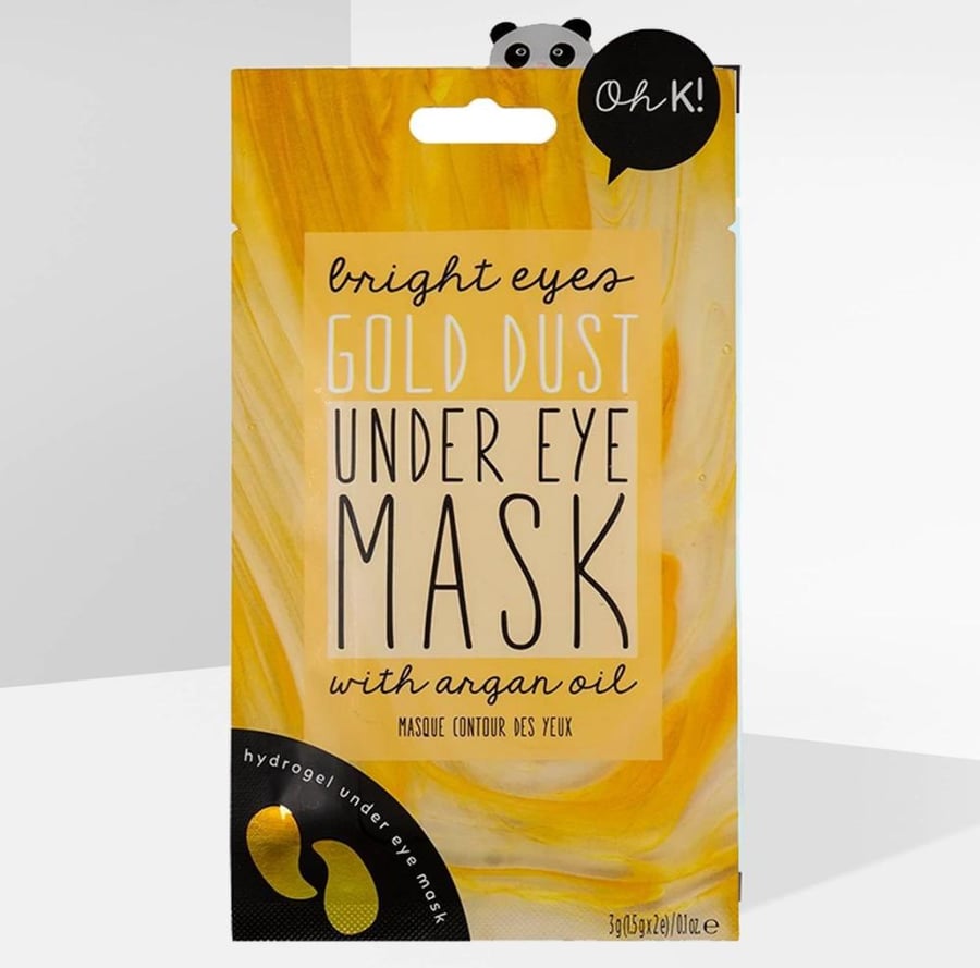 قناع الوجه oh k تحت العين بخلاصة الذهب وزيت الارجان لترطيب البشرة OH K GOLD DUST UNDER EYE MASK