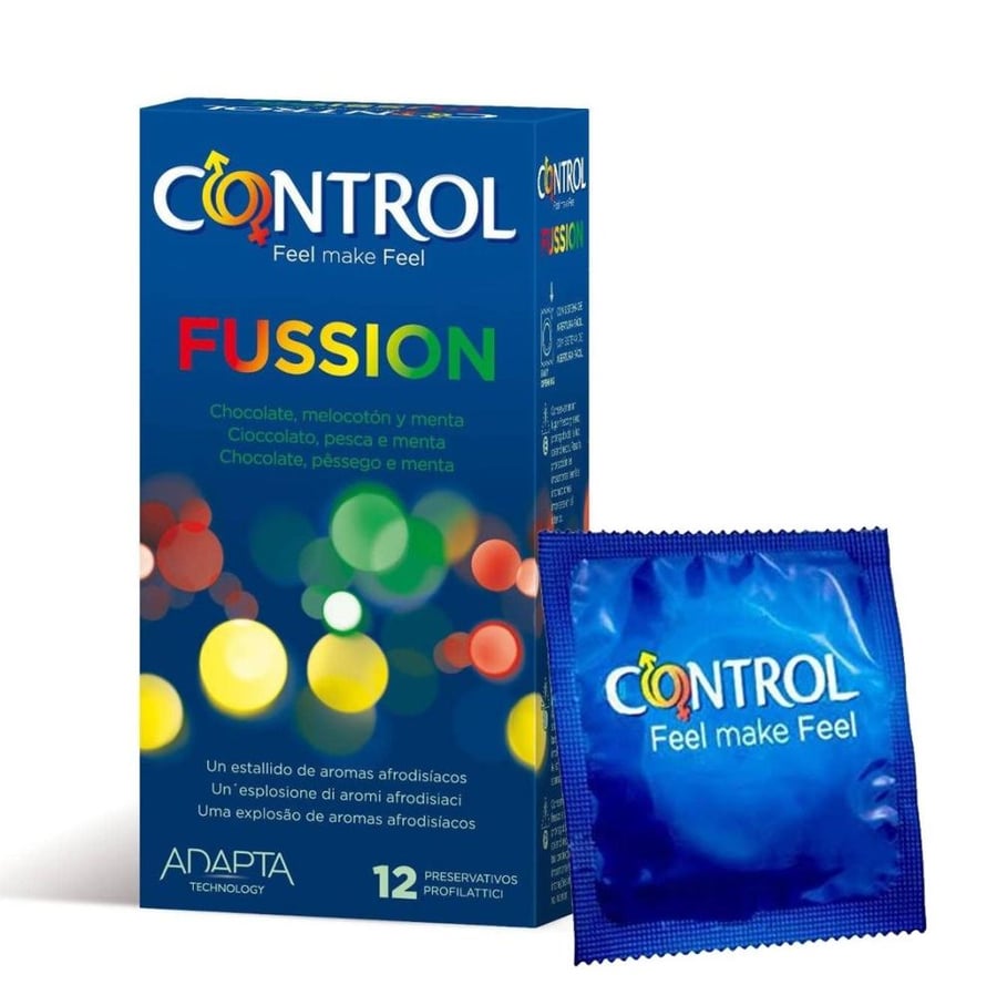 كونترول واقيات ذكرية حميمية متعدد النكهات CONTROL FUSSION اثاره اكثر 12 كيس
