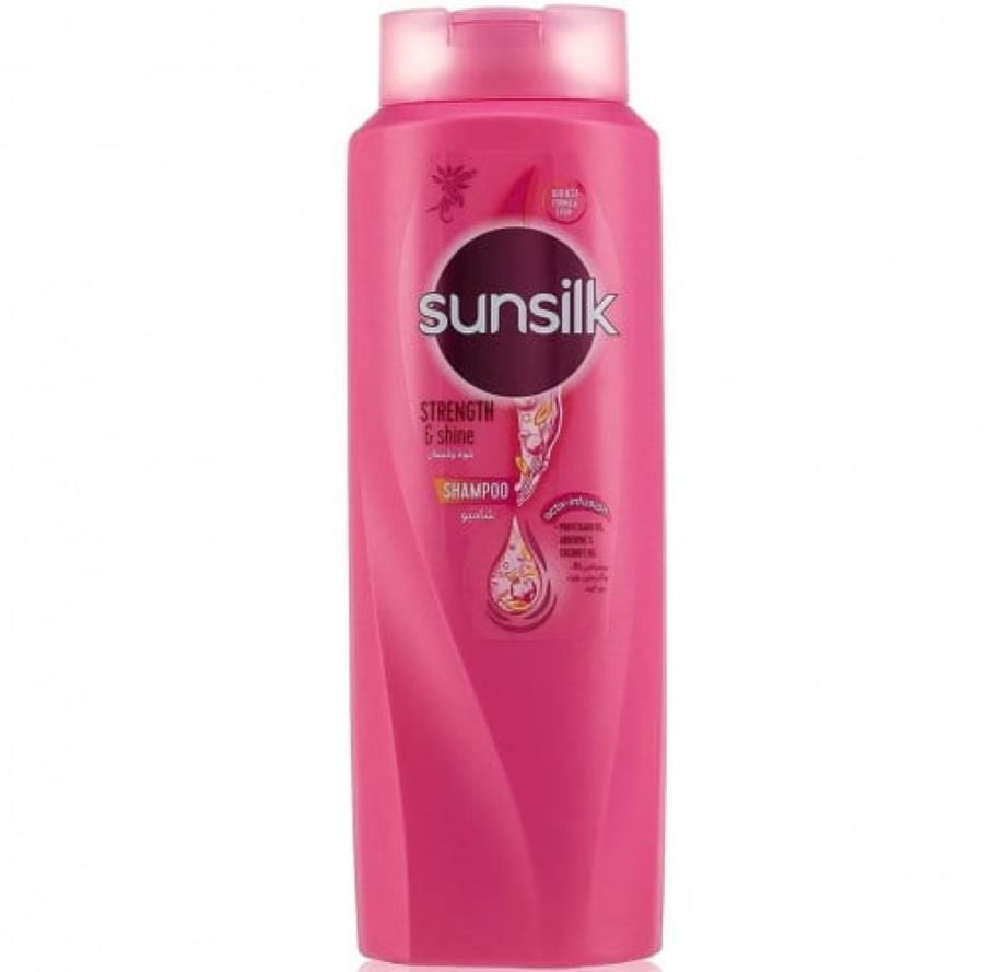 شامبو صنسيلك قوة ولمعان مع بروفيتامين B5 والارجيني وزيت جوز الهند 400 مل SUNSILK STRENGTH AND SHINE SHAMPOO
