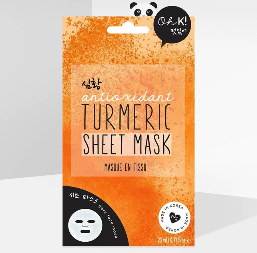 قناع الوجه oh k المضيئ بخلاصة الكركم OH K TURMERIC SHEET MASK