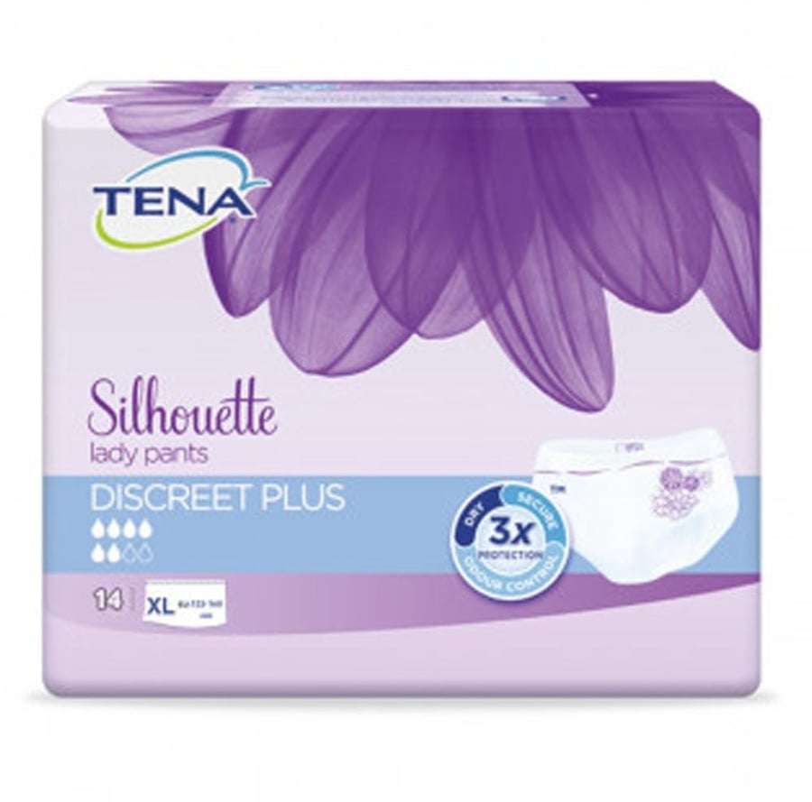 حفايظ تينا ليدي بانتس tena lady pants discreet plus النسائية للبالغلين 14 حبة   XL