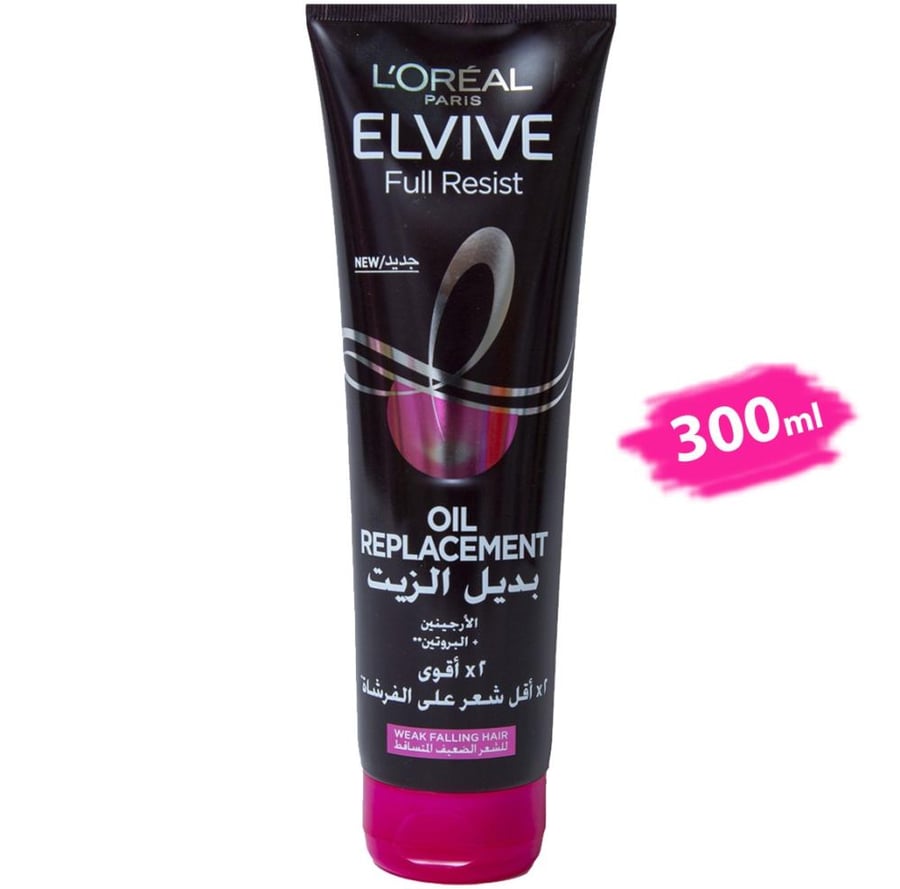 لوريال باريس الفايف فل ريسيسيت بديل الزيت 300 مل LOREAL PARIS ELVIVE FULL RESIST OIL REPLACEMENT