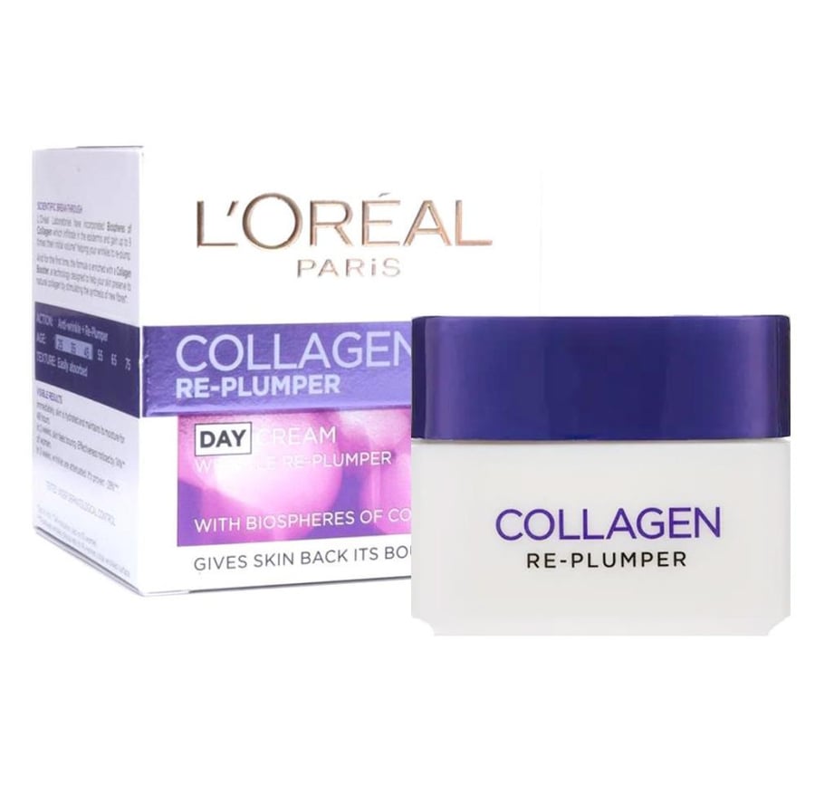 لوريال باريس كولاجين كريم النهار لملئ التجاعيد بحبيبات الكولاجين 50 مل LOREAL PARIS COLLAGENE RE PLUMPER CREAM DAY