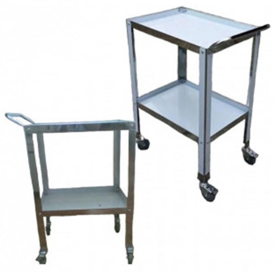 ترولي أدوات طبية 2 رف بمسكة