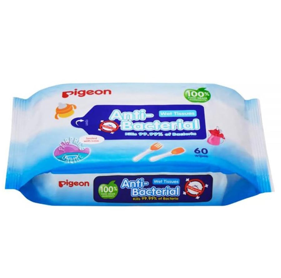 بيجون انتي بكتيريال مناديل مبللة ضد البكتيريا PIGEON ANTI BACTERIAL WET TISSUES 60 WIP