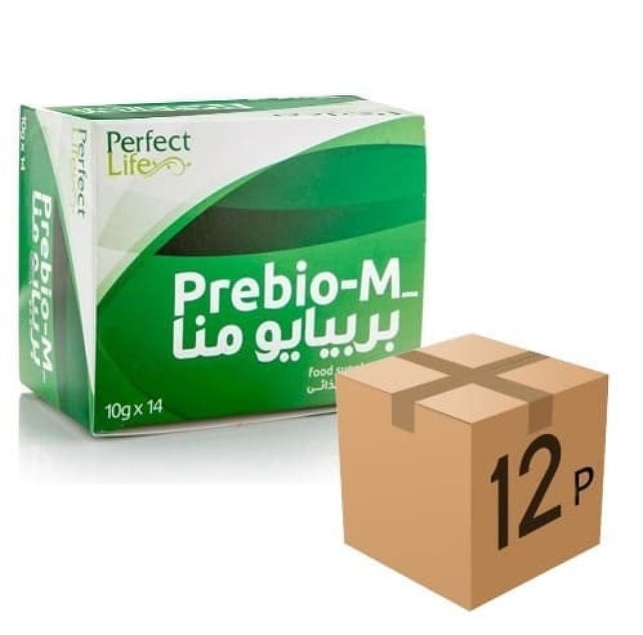 بريبايو منا مكمل غذائي للبكتيريا النافعة لمشاكل القولون والامساك كرتون12 PREBIO M FOOD SUPPLEMENT
