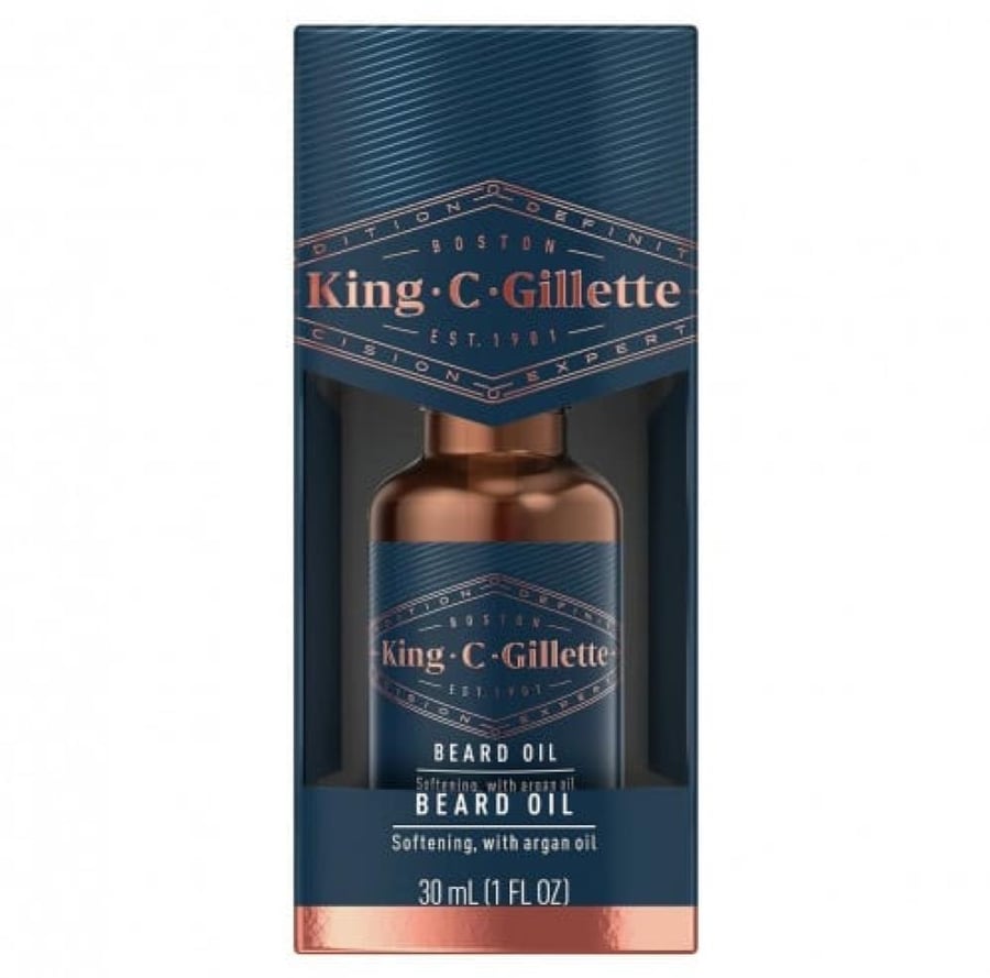كينج سي جيليت زيت سيرو العناية باللحية بزيت الارجان king c gillette beard oil softening with argan oil 30m