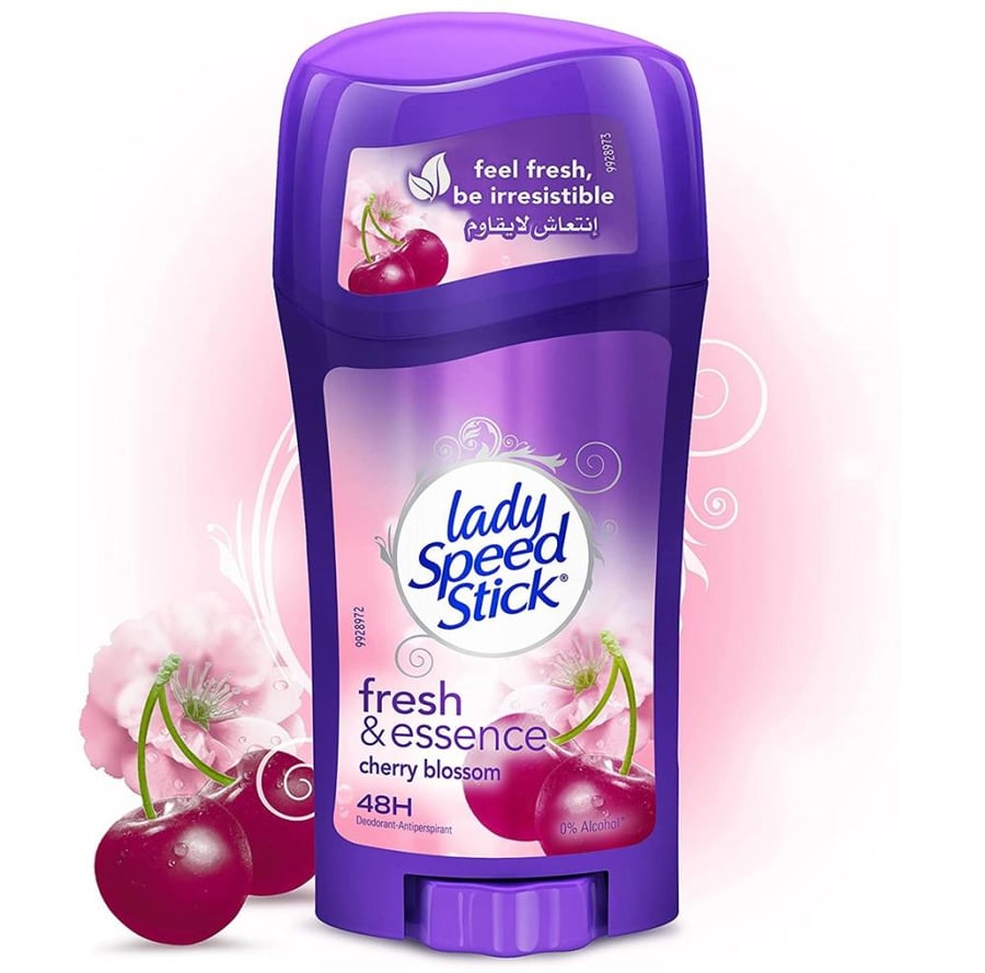 مزيل عرق ليدي سبيد ستيك بزهرة الكرز 65جرام LADY SPEED STICK FRESH   ESSENCE CHERRY BLOSSOM 48H