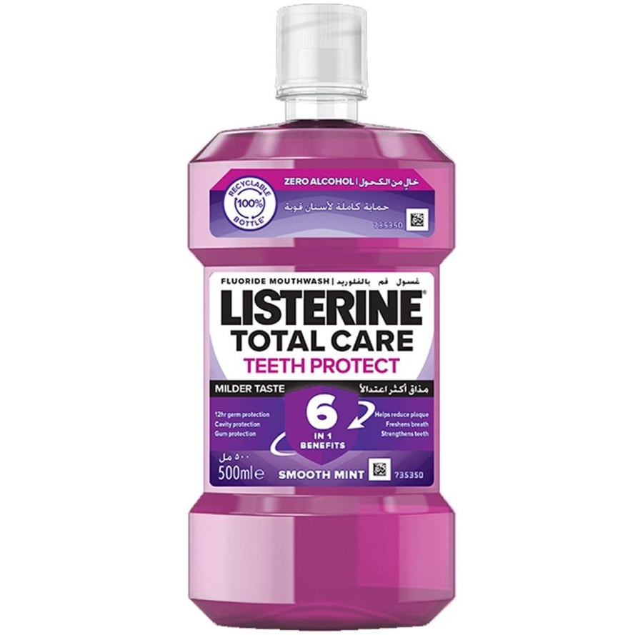 ليسترين توتال كير 6في1 مذاق اكثر اعتدالا 500LISTERINE TOTAL CARE MOUTH WASH