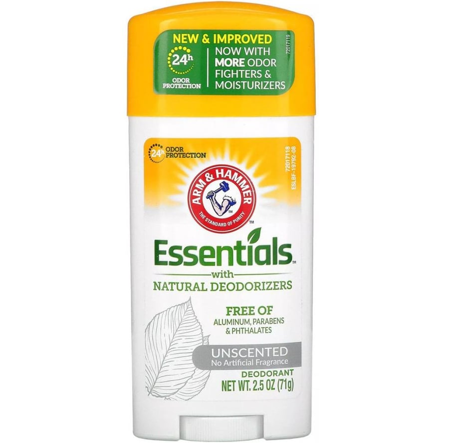 ارم اند هامر مزيل عرق خال من العطور الصناعية 71 جرام ARM   HAMMER ESSENTIALS WITH NATURAL DEODORIZERS UNSCENTED NO ARTIFICAL FRAGRANCE