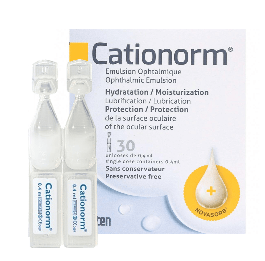 قطرة محلول نقط العين كاتيونيورم للعين بشكل مستحلب 30 عبوة CATIONORM EMULSION OPHTALMIQUE