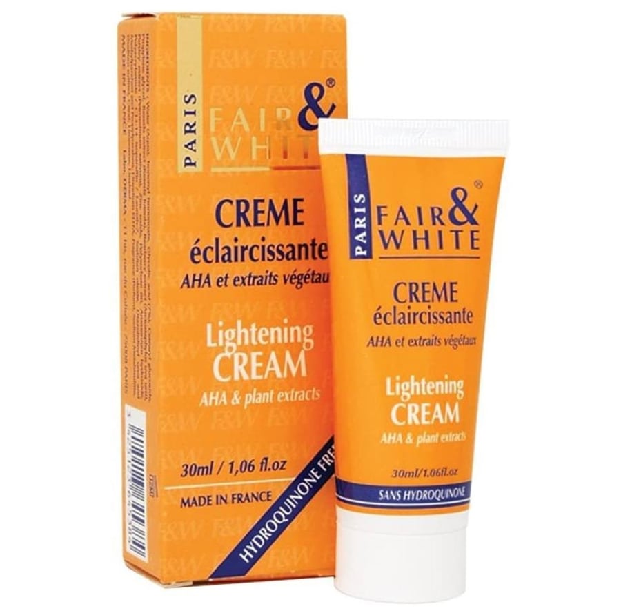 فير اند وايت كريم الوجه تفتيح وتقشير البشرة 30 مل FAIR AND WHITE BRIGHTENING CREAM AHA AND PLANT EXTRACTS