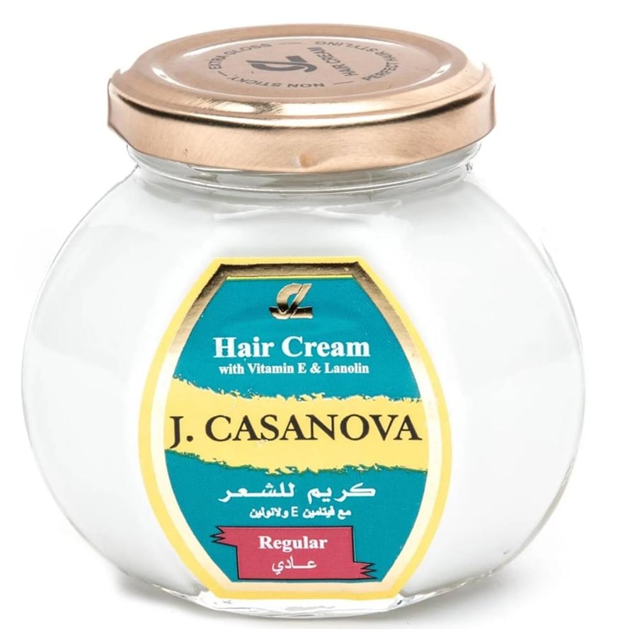 هاير كريم جي كازانوفا كريم شعر عادي مع فيتامين اي 150 جرام HAIR CREM J CASANOVA REGULAR