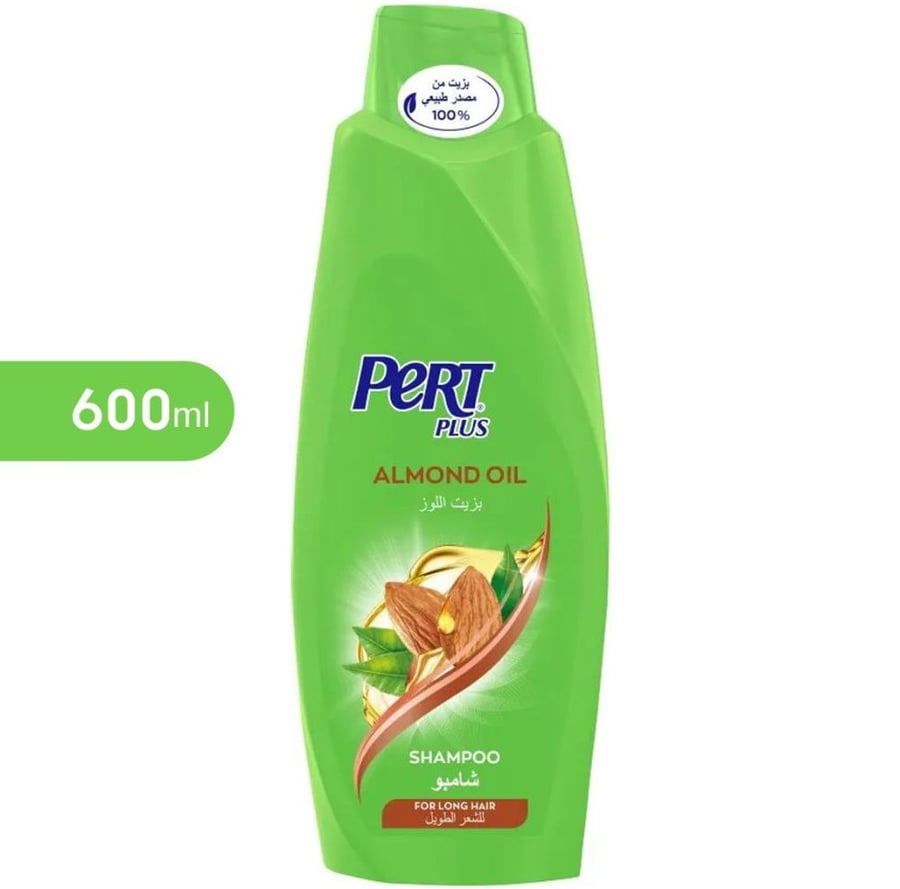 برت بلس شامبو شعر بخلاصة زيت اللوز للشعر الطويل 600 مل pert plus almond oil shampoo
