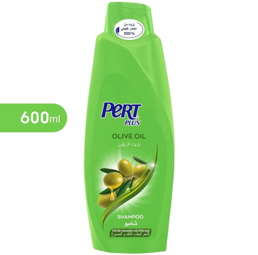 برت بلس شامبو شعر بخلاصة بزيت الزيتون للشعر الجاف والتالف والمصبوغ 600 مل pert plus with olive oil extracts shampoo
