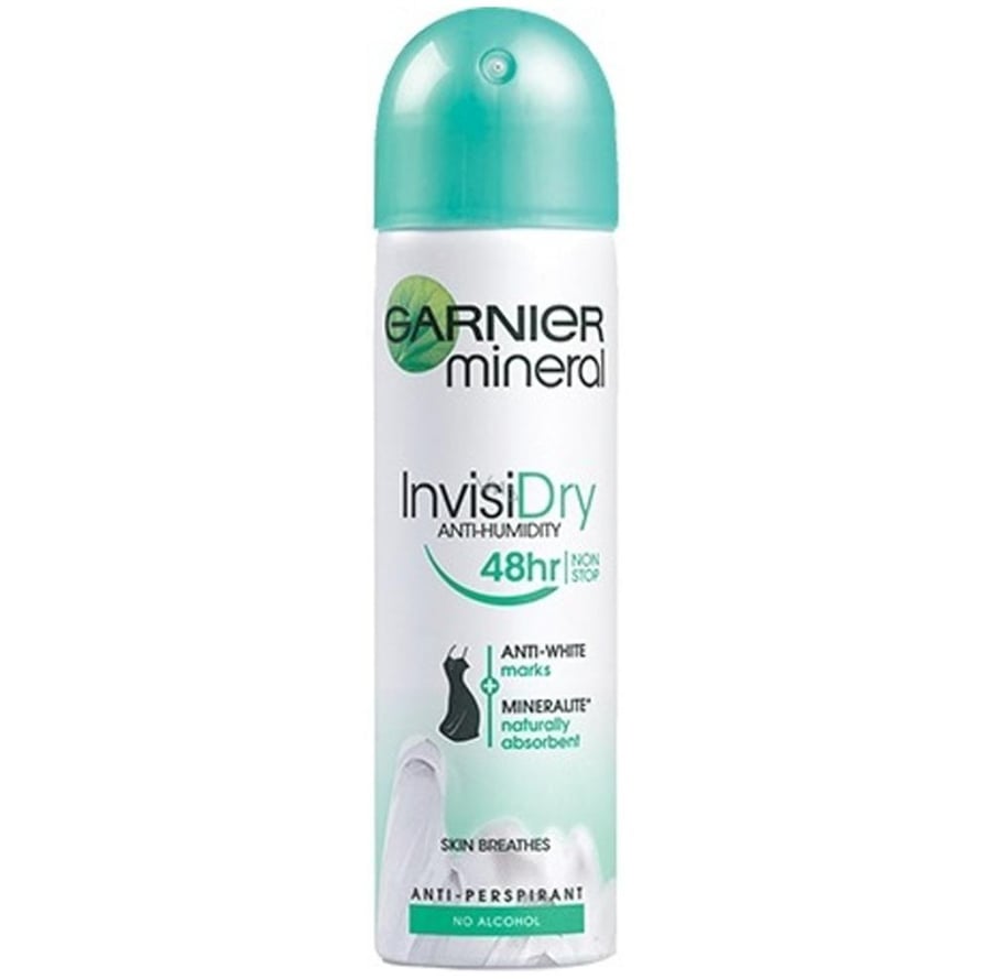 مزيل عرق غارنيه مينيرال انفيسي دراي 150مل GARNIGR MINERAL INVISI DRY ANTI HUMIDITY 48HR NON STOP