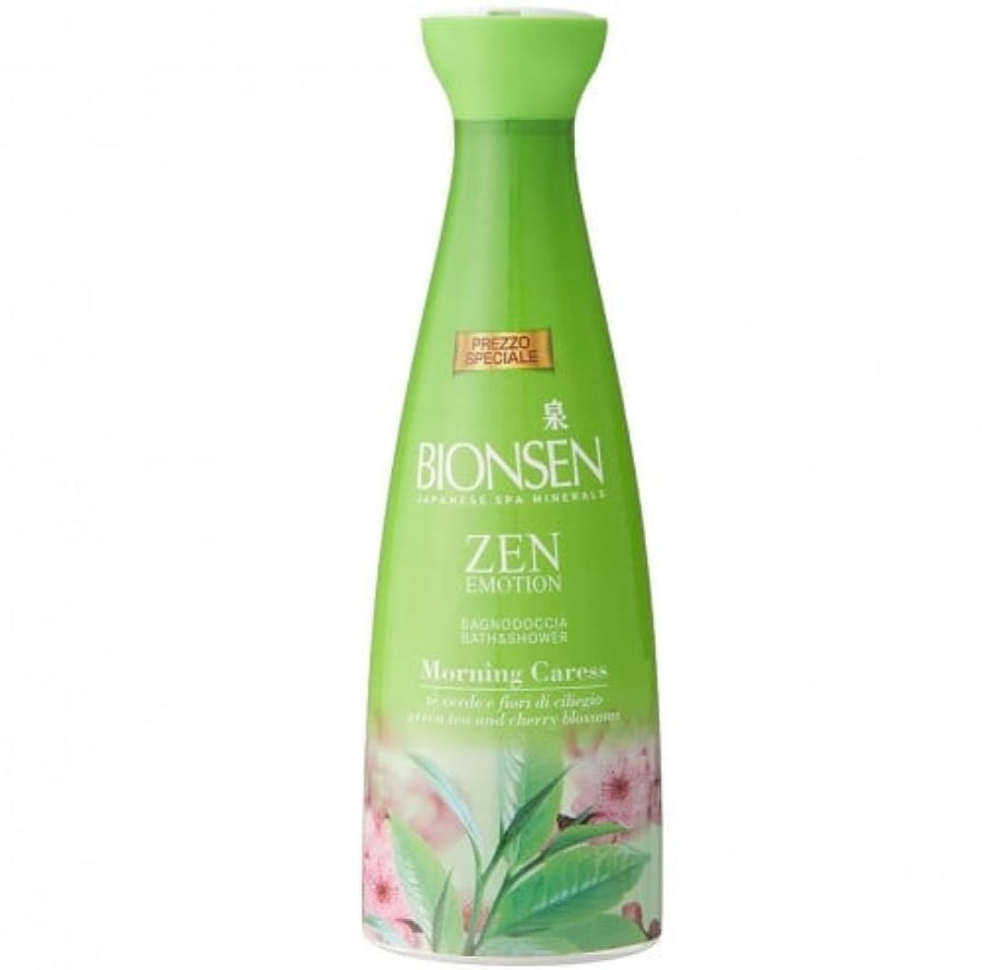 بيونسين زين ايموشن سائل استحمام بالشاي الاخضر وازهار الكرز 500 مل BIONSEN ZEN EMOTION BATH AND SHOWER MORNING CARESS