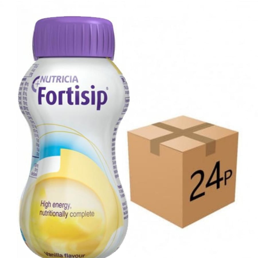 فورتي سيب بنكهة الفانيلا 125مل   24 عبوة nutricia fortisip vanilla flavour