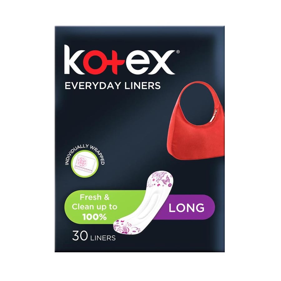 فوط نسائية يومية من كوتكس KOTEX EVERYDAY LINERS LONG 30 LINERS